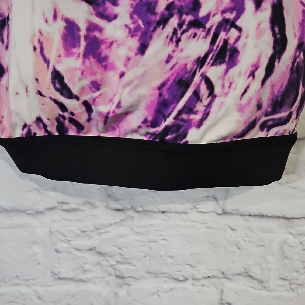 Rise By LuLaRoe Purple and Black Sports Bra - Picture 2 of 5